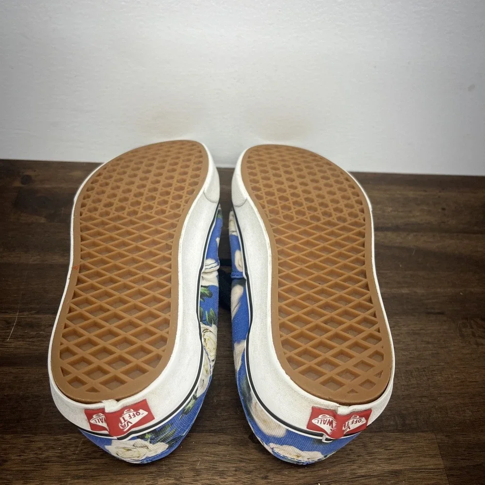 Vans Romantic Floral Lapis Blue Low Top Skate Shoes Men's 7 Womens 8.5 Floral - Picture 15 of 15